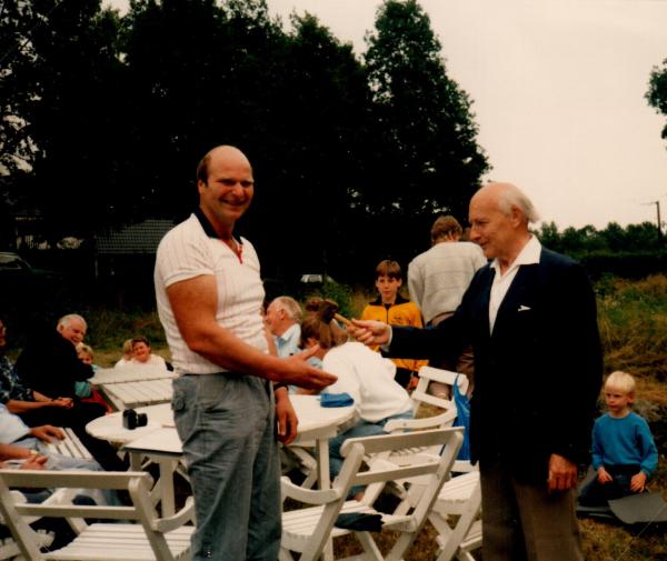 Dags för ordförandebyte 1985. Ulf, Sigge.