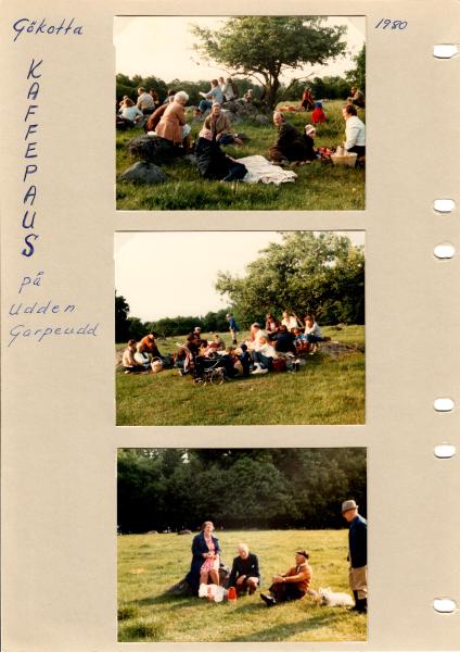 Gökotta 1980. KAFFEPAUS. På en udden Garpeudd.