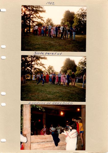 Midsommarafton i Klättorp 1982. Logdans på ANNEBORG.